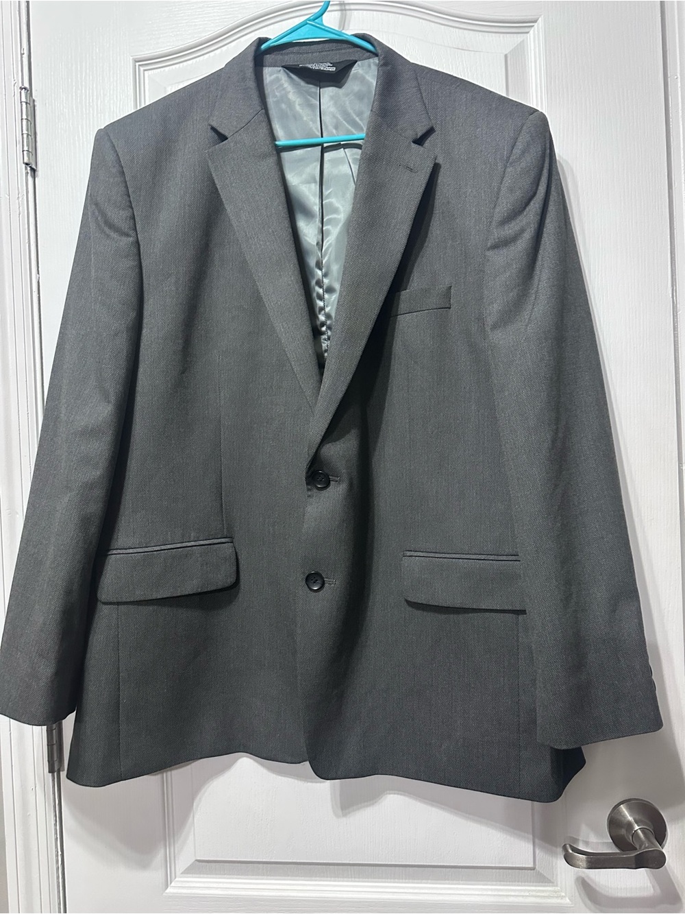 Haggar Men's Dark Gray Two-Button Blazer